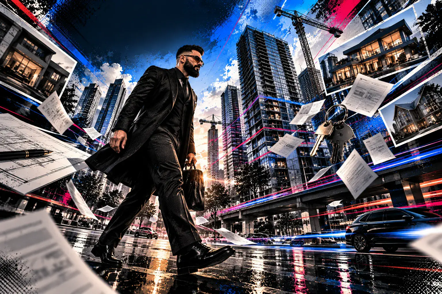 2025 — the breakout year. Splash panel — Toronto skyline, maximum intensity